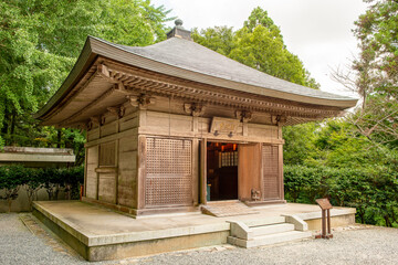 Fototapeta premium Yakushi-do hall of Banshu-Kiyomizu temple in Kato city, Hyogo, Japan. Notes: No property release is needed which was confirmed with the temple.