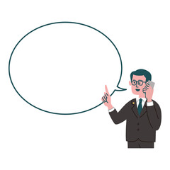 スーツ　士業　男性　中年　提案　立っている　空欄　セリフ
