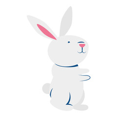 easter little rabbit standing pose character