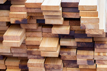 Processed construction wood lumber