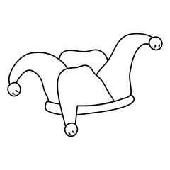 jester hat fools day accessory line style icon