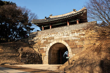 The gate of the Korean castle gate