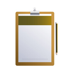 clipboard with pencil and colors company