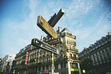 traffic sign signal Paris NY London 