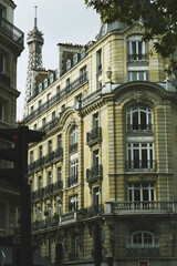 Fototapeta na wymiar 歴史建造物　エッフェル塔　パリ　建物　ロンドン　ニューヨーク　街並み　ストリート