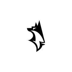 Fototapeta premium Vector trendy fox head logo in flat style