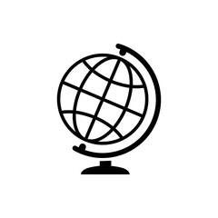 Globe vector icon. Vector web design.