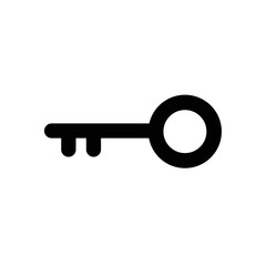 Key vector icon. Open house key icon. Key from the lock icon. Key icon - information protection symbol.