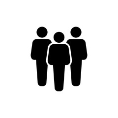 Group of people icon. Team badge. Vector on isolated white background. EPS 10