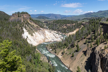 Fototapeta na wymiar The Yellowstone River in Yellowstone national park