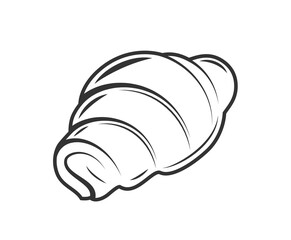 Croissant isolated on white background