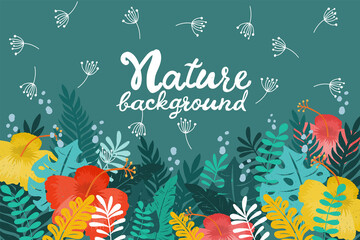  tropical pattern background vector illustration green design d