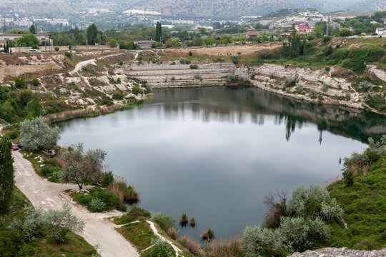 Inkerman Quarry landscape. Sevastopol, Crimea