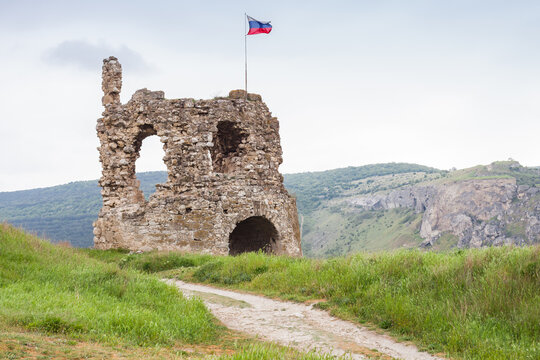 Ruined ancient fortress Calamita exterior. Inkerman
