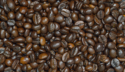 coffee beans close up