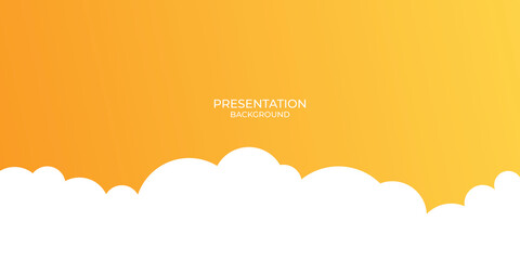 Red yellow abstract presentation background with cloud and sky shapes