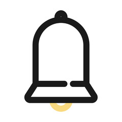 simple alarm time clock line icon vector