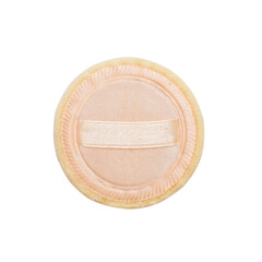 cosmetic sponges on white background