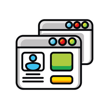 browser web page window, social network