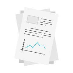 paper reports and presentations flat illustration vector