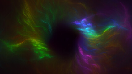 3D rendering abstract multicolor fractal light background