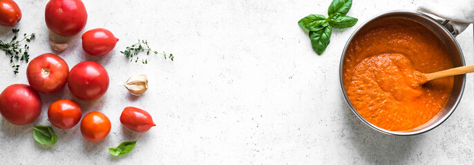 Homemade tomato sauce or soup