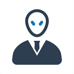 Angry Boss icon. Angry scary scream boss businessman