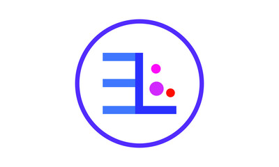 EL letter for monogram logo.
