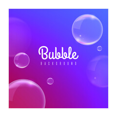 Realistic Background with  Bubbles . Isolated Vector Elements