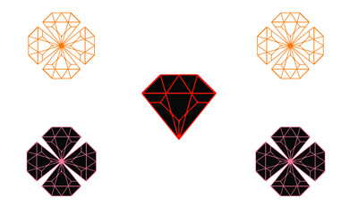 vector set of diamond