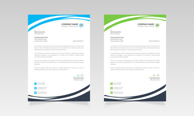 Modern business letterhead template vector design