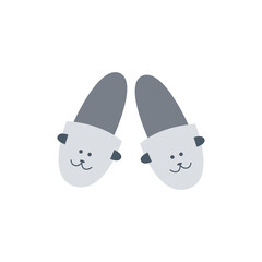 Obraz premium Vector illustration of comfortable cozy home Slippers.