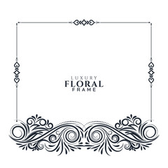 Elegant floral frame design beautiful background