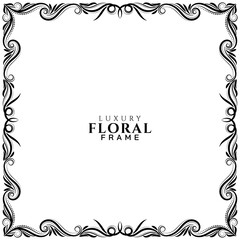 Abstract artistic floral frame design background