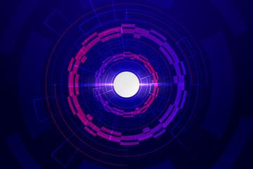 Abstract technology background with various technological elements. The concept of innovative high-tech communications. Digital technology and engineering.