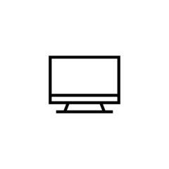 Wide screen TV Icon  in black line style icon, style isolated on white background