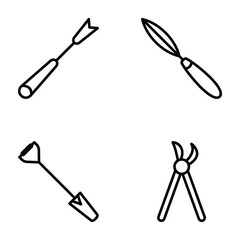 Landscaping Tools Icons Set