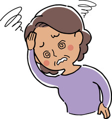 頭がクラクラする女性
