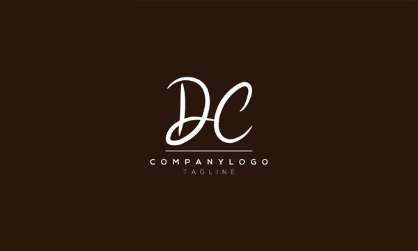 DC CD SIGNATURE Abstract initial monogram letter alphabet logo design