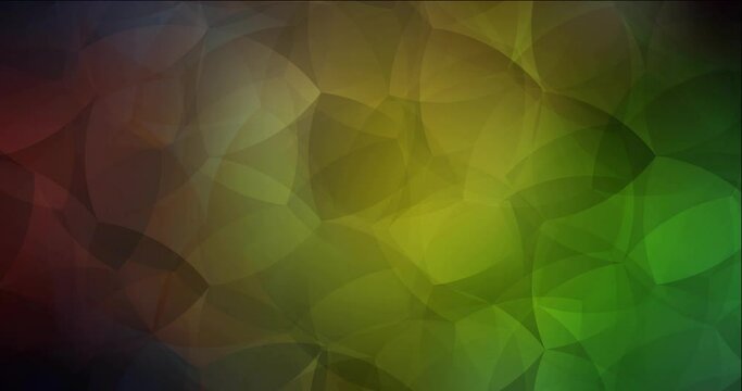 4K looping dark green, red flowing video with bent lines. An abstract holographic concept in motion style. Clip for live wallpapers. 4096 x 2160, 30 fps.
