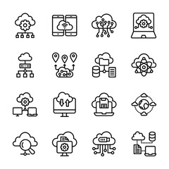 Fototapeta premium Cloud Hosting Vector Pack 