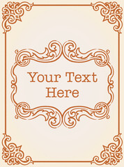 アンティーク風フレームとデザイン素材。ルネサンス、ゴシック風