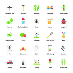 Gardening Flat Icons Collection