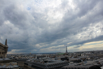 Paris mit Wolken 