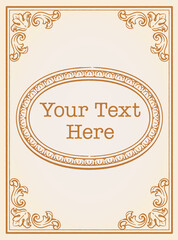 アンティーク風フレームとデザイン素材。ロココ、バロック風