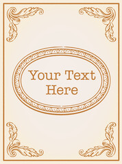 アンティーク風フレームとデザイン素材。ロココ、バロック風