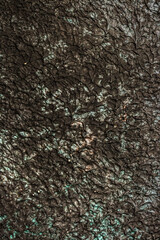 Beautiful dark texture abstract wall background, ribbed black surface texture with copy space, unusual gray spotted surface background