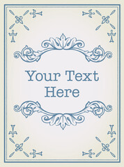 アンティーク風フレームとデザイン素材。ロココ、バロック風