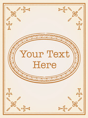 アンティーク風フレームとデザイン素材。ロココ、バロック風