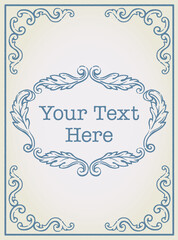 アンティーク風フレームとデザイン素材。ロココ、バロック風